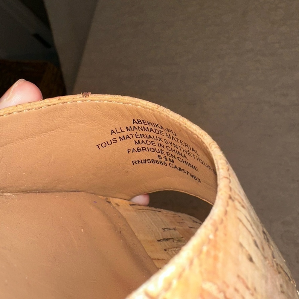 Abound Cork Block Heel Mules Sandals Women’s Size 6.5 - Picture 6 of 6